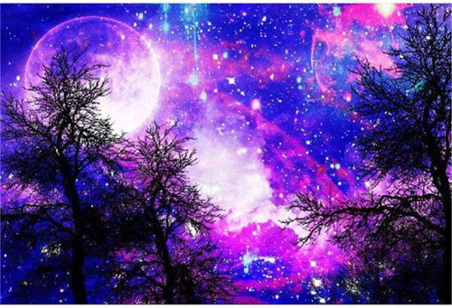 Norimpex Purple sky 30 × 40 cm - Diamond Painting - Main image